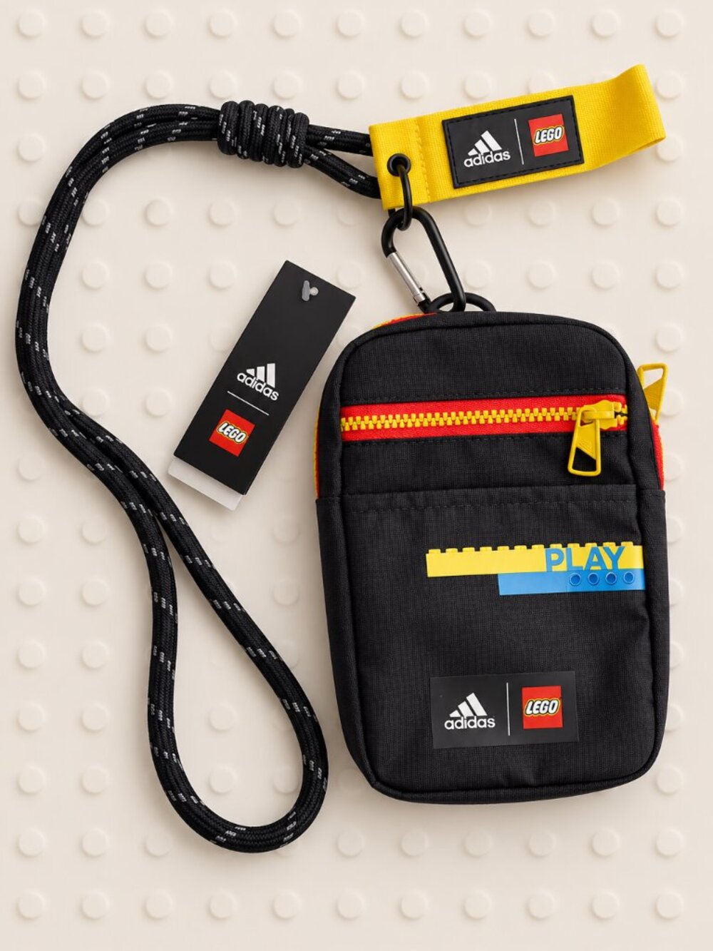 adidas x LEGO Classic Play Pouch Crossbody Bag Black Kids NEW Tags